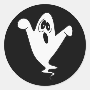 Cute Howling Ghost Halloween Classic Round Sticker