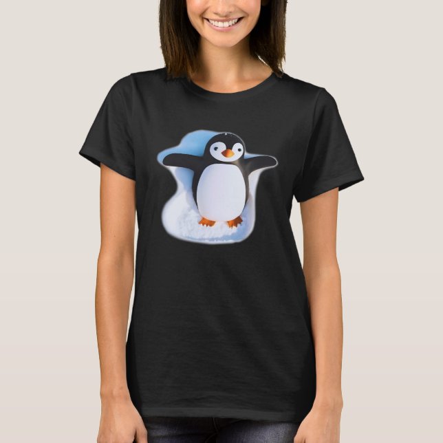 Cute Huggable Penguin T-Shirt (Front)