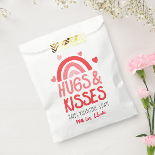 Cute Hugs & Kisses Happy Valentine's Day Favour Bags