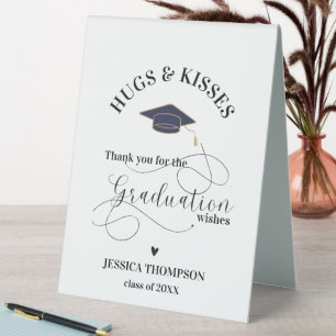 Cute Hugs & Kisses Photo 2025 Graduation Thank You