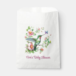Cute Hummingbird and Butterfly Girl Baby Shower Favour Bags