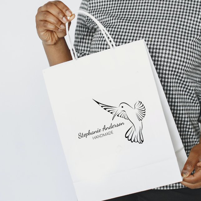 Cute Hummingbird Custom Handmade Large   Rubber Stamp (Creator Uploaded)