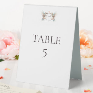 Cute Hummingbird Wedding Table Number Card