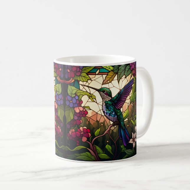 Cute Hummingbird Wrap Coffee Mug (Front Right)