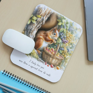 Cute Humour Quote Watercolor Valentines Day Gift Mouse Mat