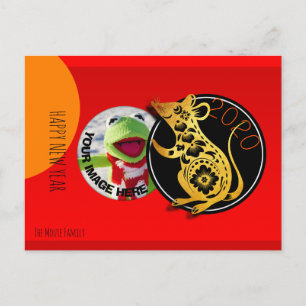 Cute Humourous Rat Paper-cut 2020 Postcard