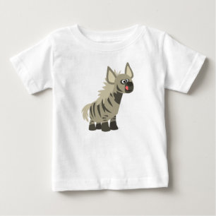 Cute Hungry Cartoon Striped Hyena Baby T-Shirt