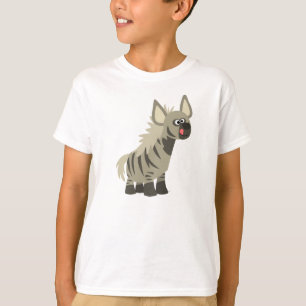 Cute Hungry Cartoon Striped Hyena Children T-Shirt