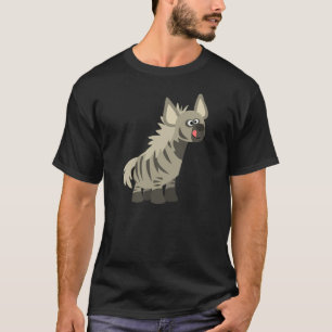 Cute Hungry Cartoon Striped Hyena T-Shirt