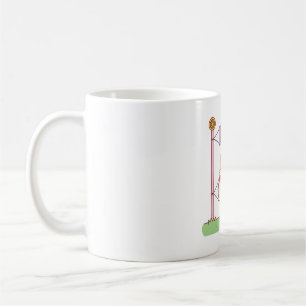 Cute Hungry Cat Hugging Koinobori Carp Funny Coffee Mug