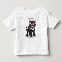 Cute hungry Tasmanian devil cartoon illustration