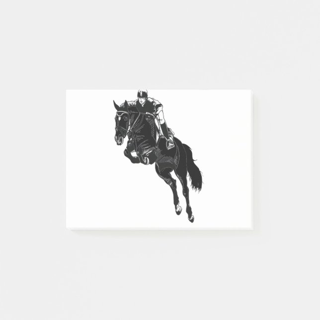 Cute Hunter Jumper Horse Post-it Notes (Front)