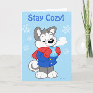 Cute husky card