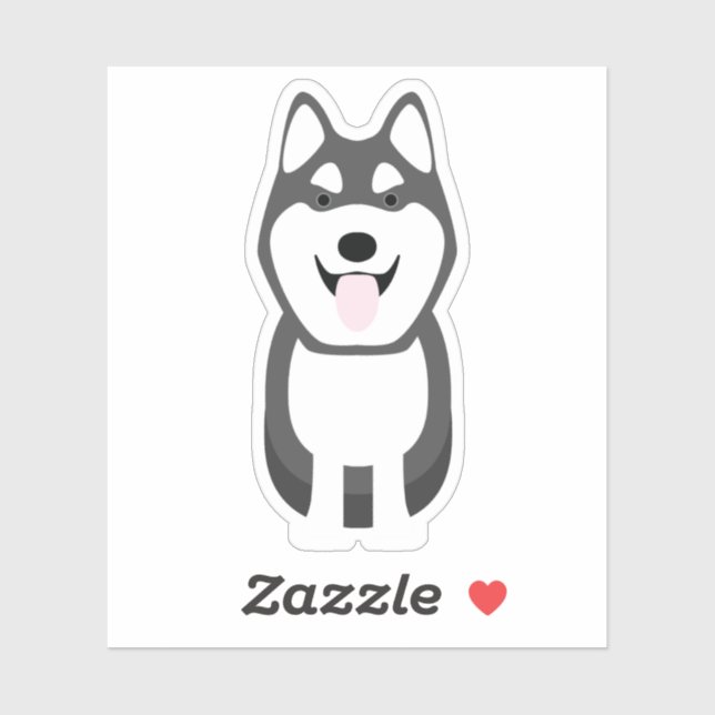 Cute Husky Dog Puppy Pup Pet Kiss Cut Vinyl (Sheet)