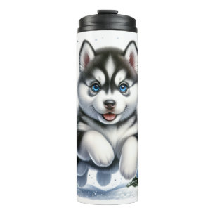 Cute Husky Dog Thermal Tumbler