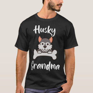 Cute Husky Grandma Women s Dog Mom T-Shirt