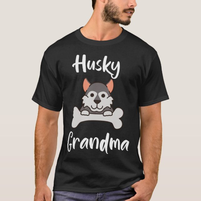 Cute Husky Grandma Women s Dog Mom T-Shirt (Front)