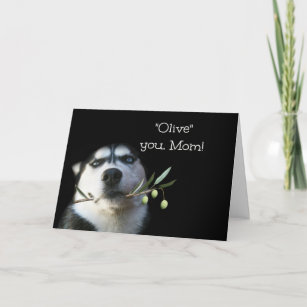 Cute Husky Mother's Day Card