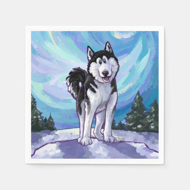 Cute Husky  Napkin (Front)
