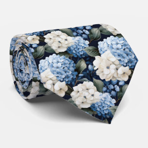 Cute Hydrangea flower tiled pattern  Tie