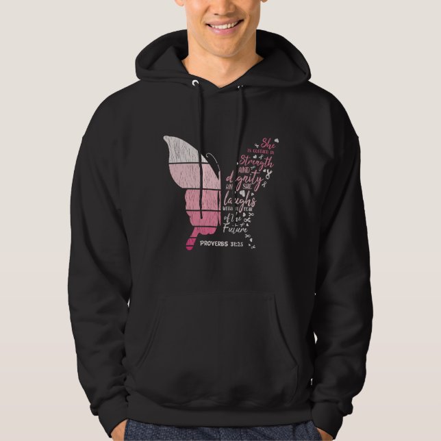 Cute I Am The Storm Breast Cancer Warrior Survivor Hoodie (Front)