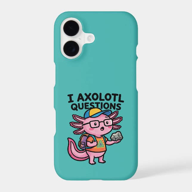 Cute I Axolotl Questions aztec nerd with glasses (Back)