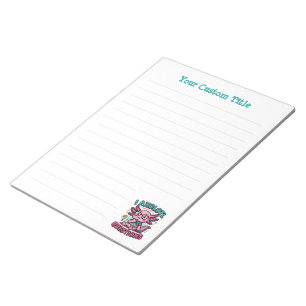 Cute I Axolotl Questions aztec nerd with glasses Notepad