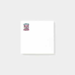 Cute I Axolotl Questions aztec nerd with glasses Post-it Notes