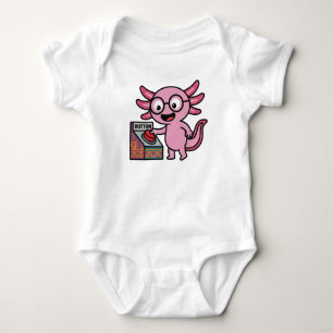Cute I Axolotl Questions aztec Oh No red button Baby Bodysuit