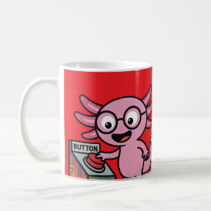 Cute I Axolotl Questions aztec Oh No red button Coffee Mug