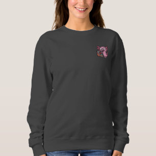 Cute I Axolotl Questions aztec Oh No red button Sweatshirt