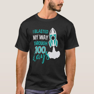 Cute I Blasted My Way Through 100 Days  Teacher Ki T-Shirt