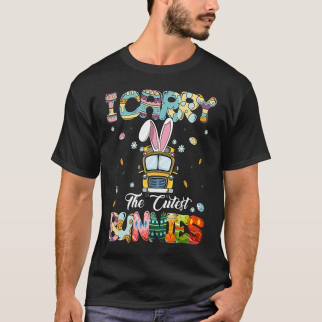 Cute I Carry The Cutest Bunnies School Bus Driver  T-Shirt (Front)