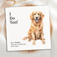 Cute I Do Too Golden Retriever Pet Dog Wedding