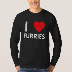 Cute I Heart Furries Furry Fandom Love 3 T-Shirt