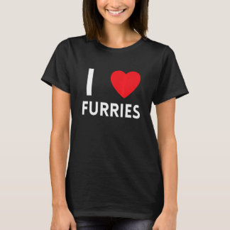 Cute I Heart Furries Furry Fandom Love 3 T-Shirt