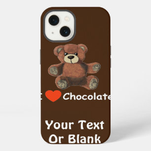Cute I Heart (Love) Chocolate Teddy Bear iPhone 13 Case