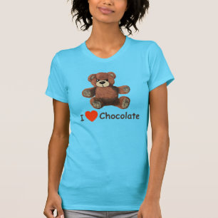 Cute I Heart (Love) Chocolate Teddy Bear T-Shirt