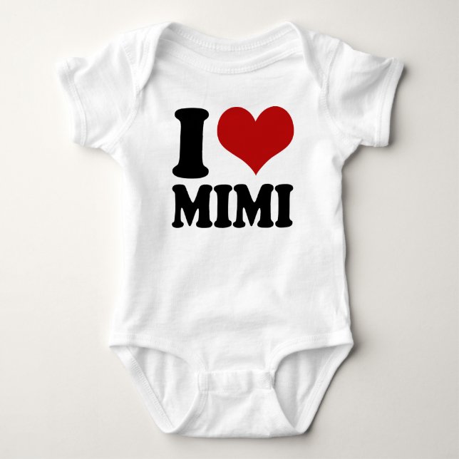 Cute I Heart Mimi Baby Bodysuit (Front)