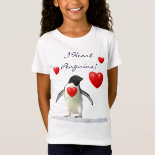 Cute I Heart Penguins Animal-Lover Baby-doll Shirt