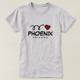 Cute I heart Phoenix Arizona t shirt for women