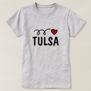 Cute I heart Tulsa t shirt for women