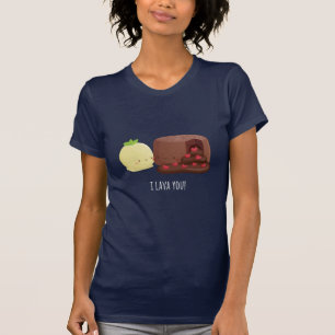 Cute I Lava You Chocolate Molten Cake Couple Tee