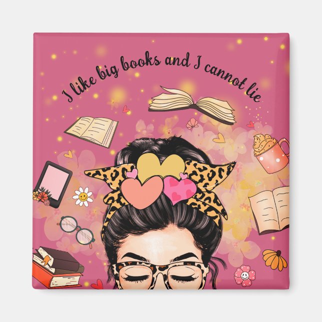 Cute I Like Big Books  Magnet (Front)