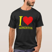 Cute  I Love Badminton Player