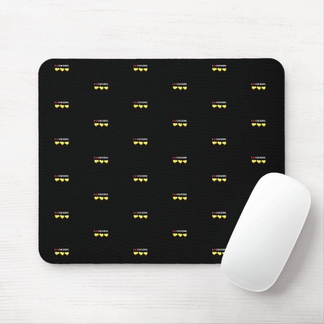 Cute I Love Chickens Design Funny Chicken Lover  Mouse Mat (With Mouse)