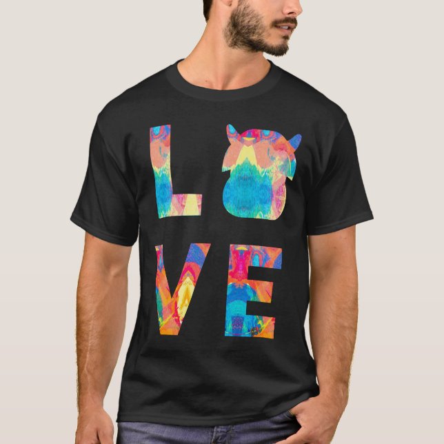 Cute I Love Cows Cow  For Kids Painting T-Shirt (Front)