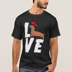 Cute I Love Dachshund Weiner Dog Gift Doxie T-Shirt