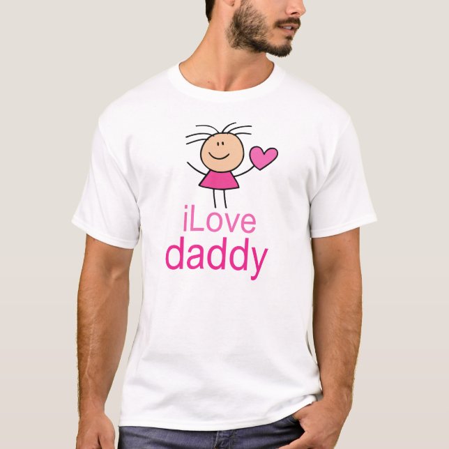 Cute I Love Daddy T-shirt (Front)