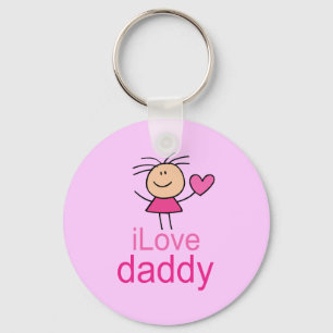 Cute I Love Daddy T-shirt Key Ring